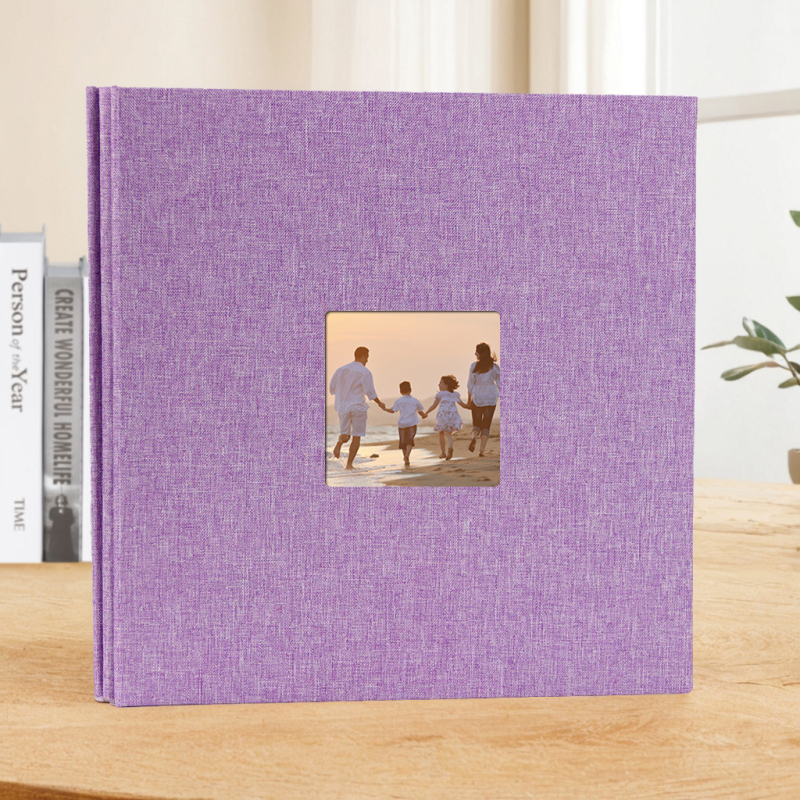 Tokugawa fotoalbum potiahnutý textíliou, 18 palcový, DIY samolepiaci