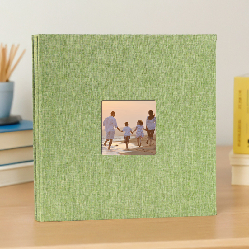 Tokugawa fotoalbum potiahnutý textíliou, 18 palcový, DIY samolepiaci
