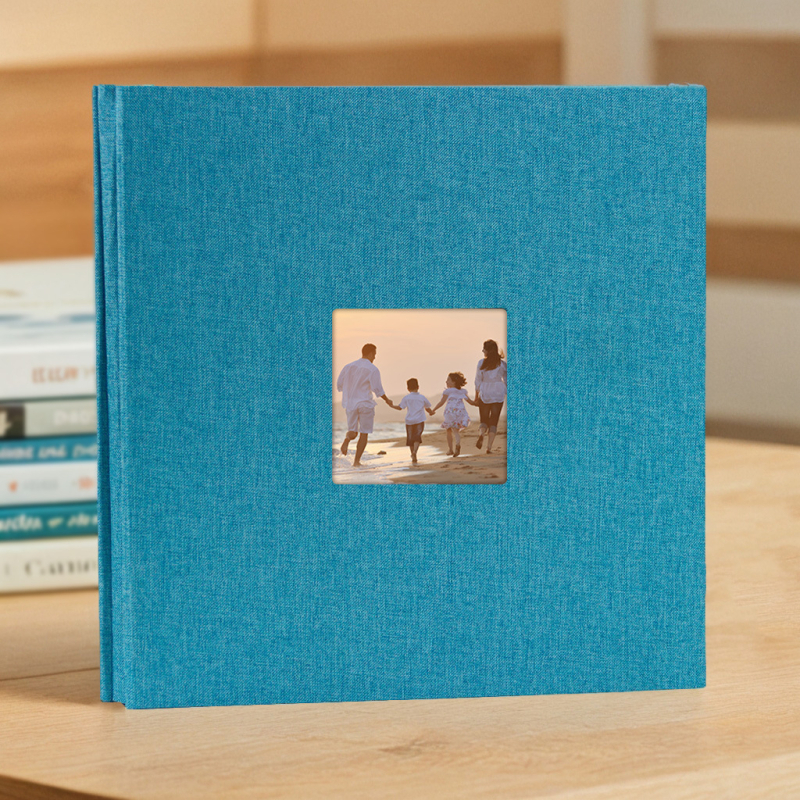 Tokugawa fotoalbum potiahnutý textíliou, 18 palcový, DIY samolepiaci