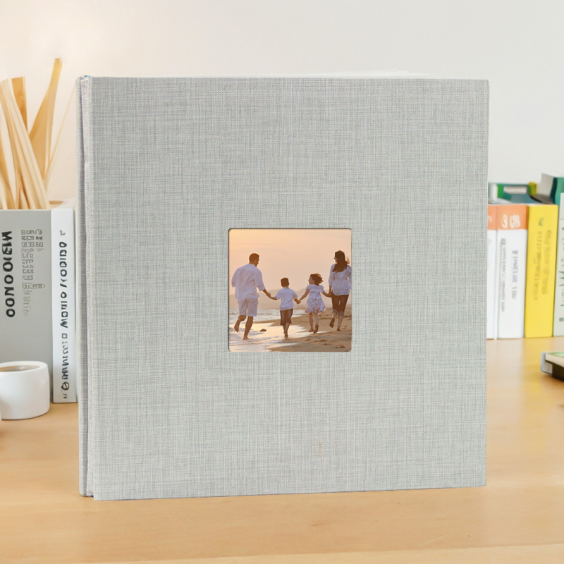 Tokugawa fotoalbum potiahnutý textíliou, 18 palcový, DIY samolepiaci