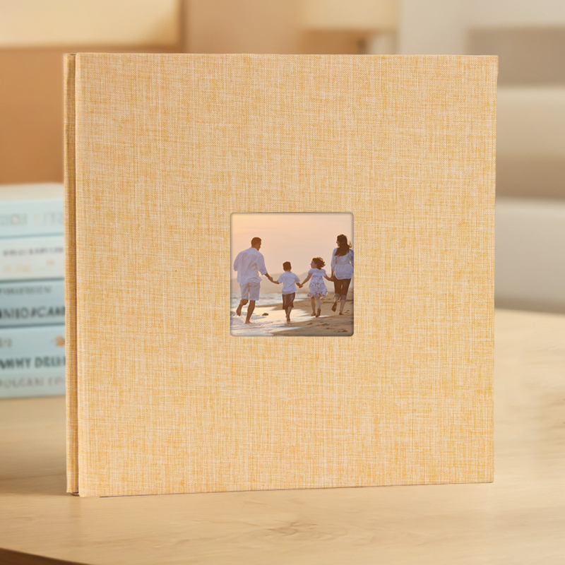 Tokugawa fotoalbum potiahnutý textíliou, 18 palcový, DIY samolepiaci