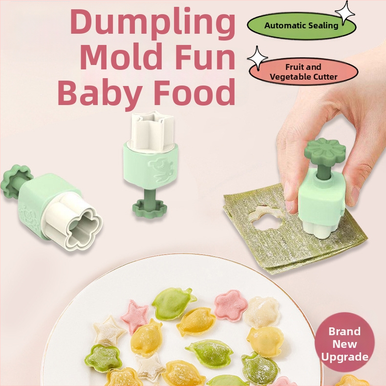 Nerezová oceľová DIY forma na wonton – pre detské jedlá, reliéfne knedličky a motýľové rezance, na domáce použitie