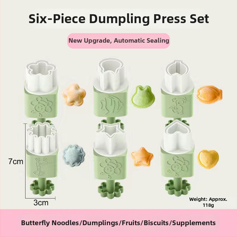 Nerezová oceľová DIY forma na wonton – pre detské jedlá, reliéfne knedličky a motýľové rezance, na domáce použitie