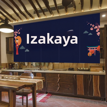 Záves na dvere v japonskom štýle Izakaya, banner s viacerými panelmi, bez vŕtania, látkový záves s Velcro zapínaním, kuchynský záves