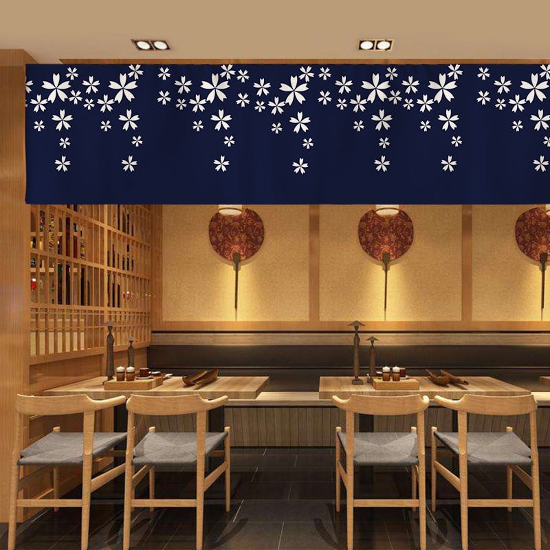 Záves na dvere v japonskom štýle Izakaya, banner s viacerými panelmi, bez vŕtania, látkový záves s Velcro zapínaním, kuchynský záves