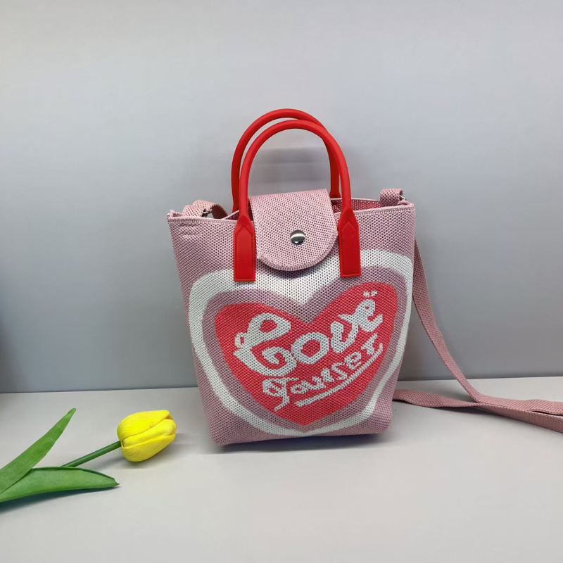 Nova pletena torbica za telefon s karikaturnim dizajnom, korejskog stila, crossbody torba s velikim kapacitetom