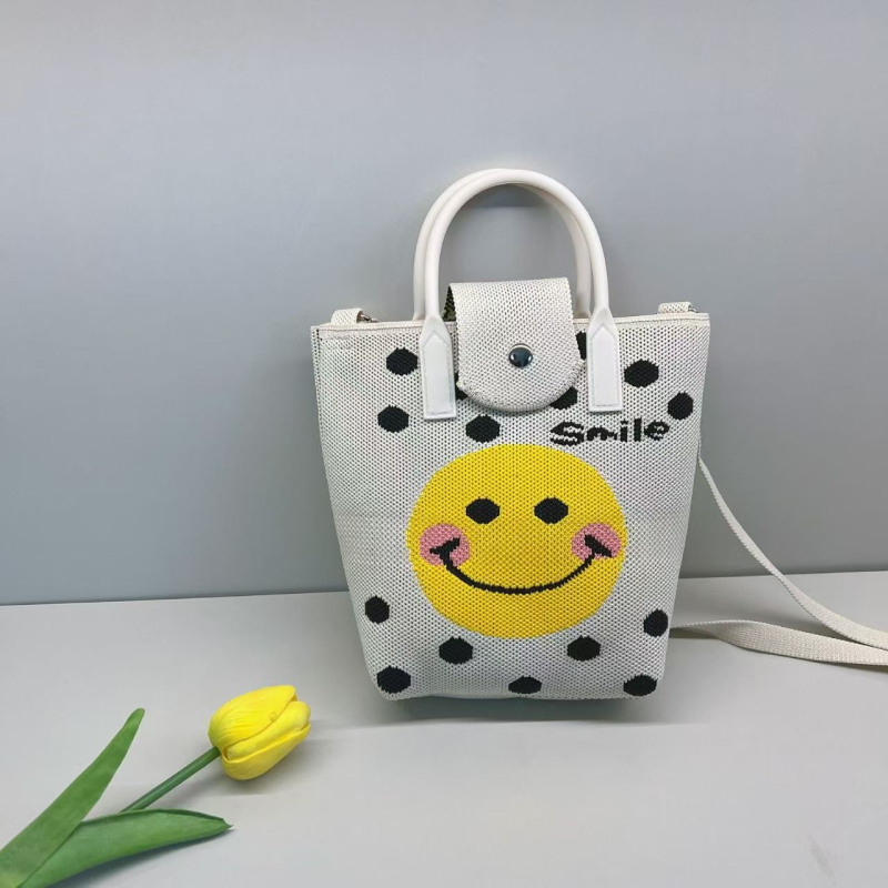 Nova pletena torbica za telefon s karikaturnim dizajnom, korejskog stila, crossbody torba s velikim kapacitetom