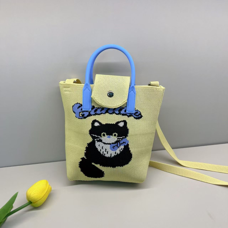 Nova pletena torbica za telefon s karikaturnim dizajnom, korejskog stila, crossbody torba s velikim kapacitetom