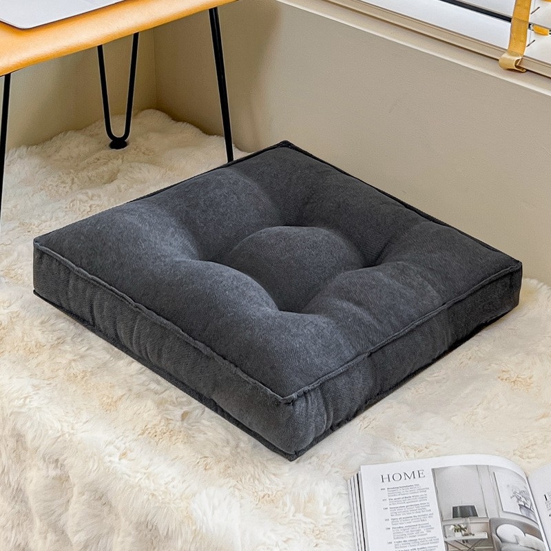 Minimalistický tatami vankúš na stoličku s oporou bedrovej oblasti – hrubý jednofarebný sedací vankúš pre kanceláriu, internát a reštauráciu