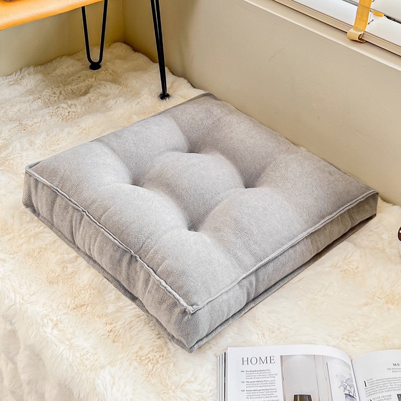 Minimalistický tatami vankúš na stoličku s oporou bedrovej oblasti – hrubý jednofarebný sedací vankúš pre kanceláriu, internát a reštauráciu