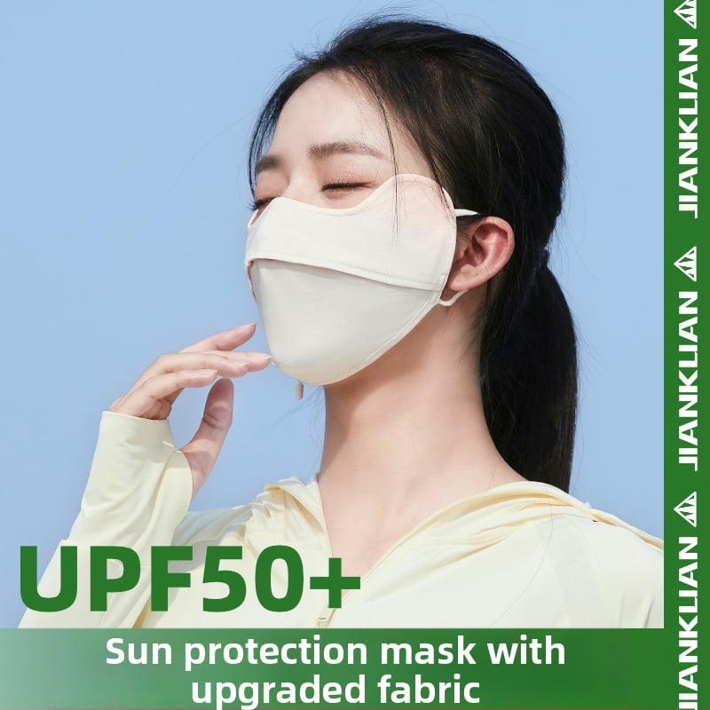 Dámska slnečná ochranná maska s UV ochranou UPF50+, ochrana očí, priedušná nylonová maska s uchom, trojrozmerný dizajn