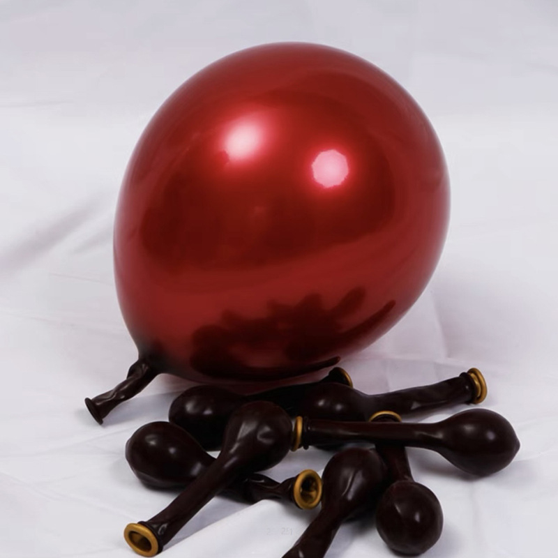 Dvojvrstvové rubínovo červené balóniky na svadobnú výzdobu, okrúhle latexové balóniky, veľkosti 5, 10, 12 a 18 palcov.