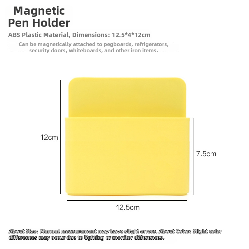 Magnetický organizér na príslušenstvo pegboardu, deliaci panel pre bielu tabuľu, žltý magnetický držiak na pero, magnetické úložisko
