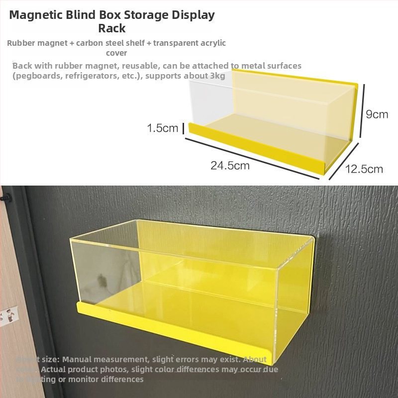 Magnetický organizér na príslušenstvo pegboardu, deliaci panel pre bielu tabuľu, žltý magnetický držiak na pero, magnetické úložisko