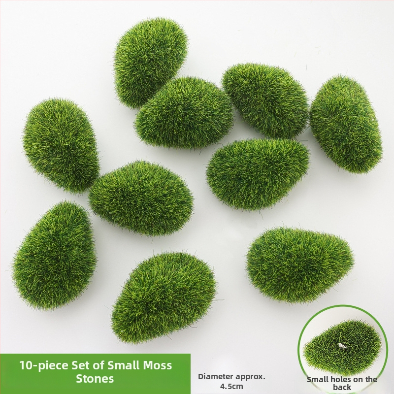 Umelá vnútorná zeleň na stenu, mikro-krajina bonsai, mach a sametový kameň
