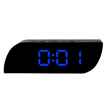 Zrkadlové LED digitálne stolné hodiny so snooze budíkom a kalendárom