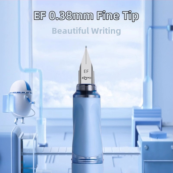 DM-706 plniace pero s EF hrotom, ergonómický dizajn pre správne držanie, Guofeng inšpirovaný dizajn, hrot z nehrdzavejúcej ocele, vymeniteľný ink sac, plastové telo, darčekové balenie