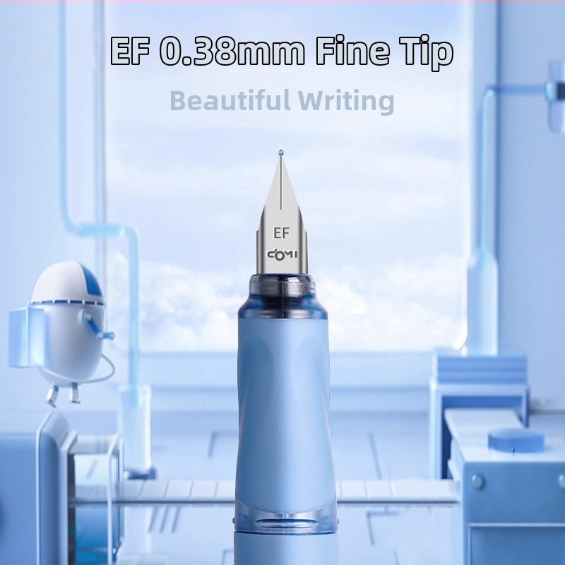 DM-706 plniace pero s EF hrotom, ergonómický dizajn pre správne držanie, Guofeng inšpirovaný dizajn, hrot z nehrdzavejúcej ocele, vymeniteľný ink sac, plastové telo, darčekové balenie