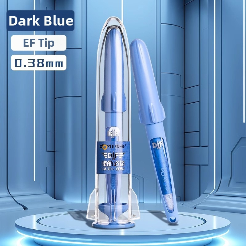 DM-706 plniace pero s EF hrotom, ergonómický dizajn pre správne držanie, Guofeng inšpirovaný dizajn, hrot z nehrdzavejúcej ocele, vymeniteľný ink sac, plastové telo, darčekové balenie
