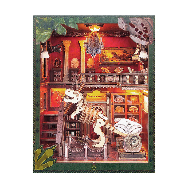 DIY drevený domček na knihy – inšpirovaný Hogwartsom, 3D skladačka pre miniatúrnu scénu