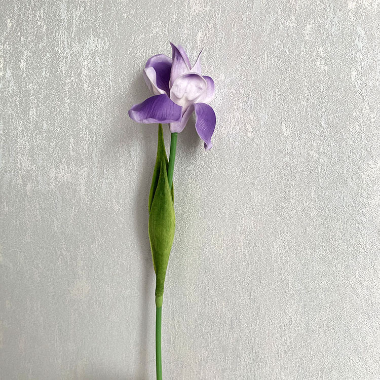 Alice Iris umelá kvetina, jednostvolová, na domovú dekoráciu a rekvizity pre fotografovanie