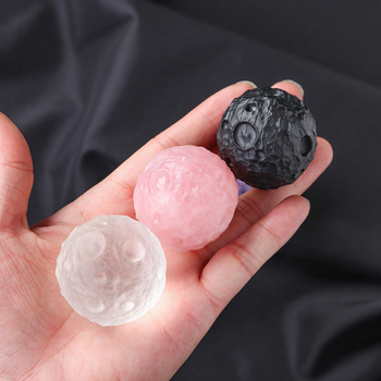 Prirodni kristalni ukras u obliku mjeseca-meteorit-planet, kristalna kugla promjera 4 cm, kreativan dar
