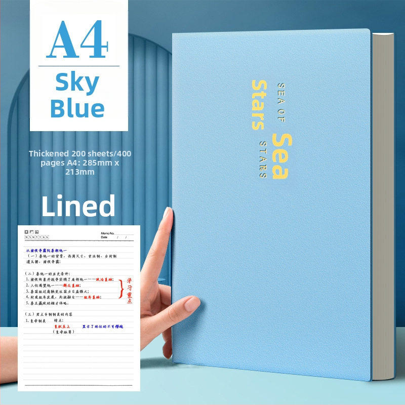 Zápisník Cornell štýlu, ultra hrubý, formát B5/A4, pre študentov stredných a vysokých škôl