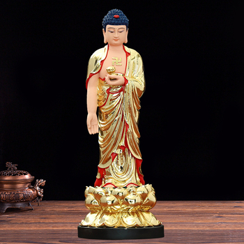 Amitábha Buddha stojaca socha z živice