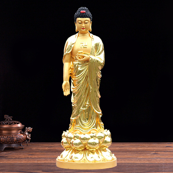 Amitábha Buddha stojaca socha z živice