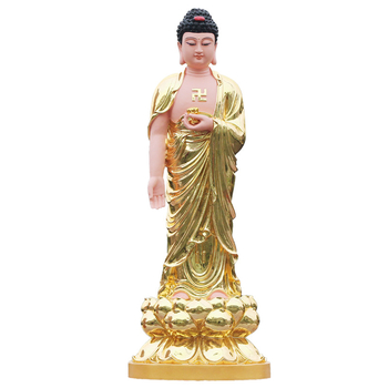 Amitábha Buddha stojaca socha z živice