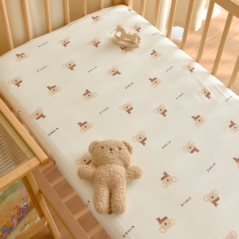 Set de pat pentru nou-născuți din bumbac 100% — cuvertură patchwork, cearșaf elastic, cearșaf plat și husă pentru saltea, pentru toate anotimpurile