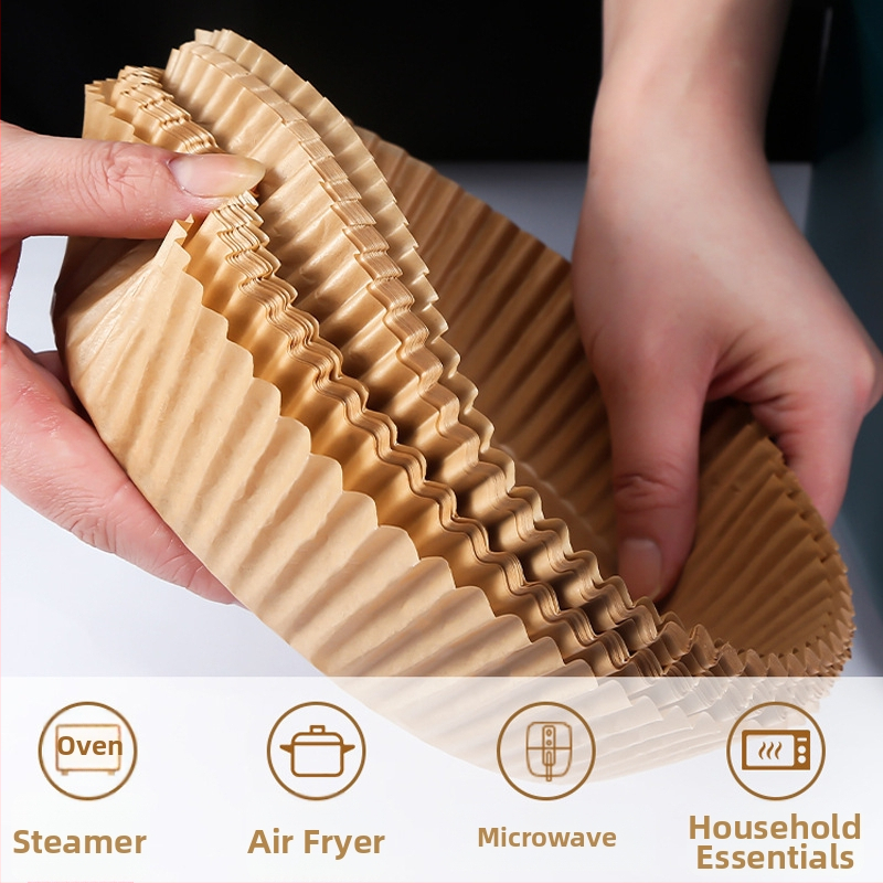 Papier na pečenie do air fryer, jednorazový, štvorcový aj kruhový tvar, odolný voči vysokým teplotám, potravinárska kvalita