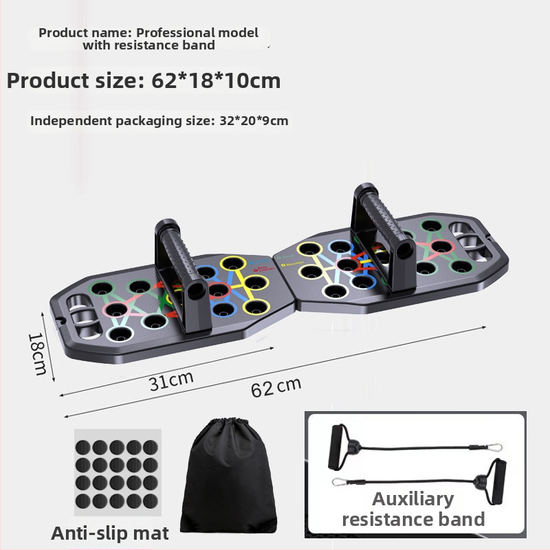 Sklopná doska na kľuky pre tréning prsných svalov – domáce fitness vybavenie, model FWC-1, rozmery 62×18×10 cm, hmotnosť 0,7 kg