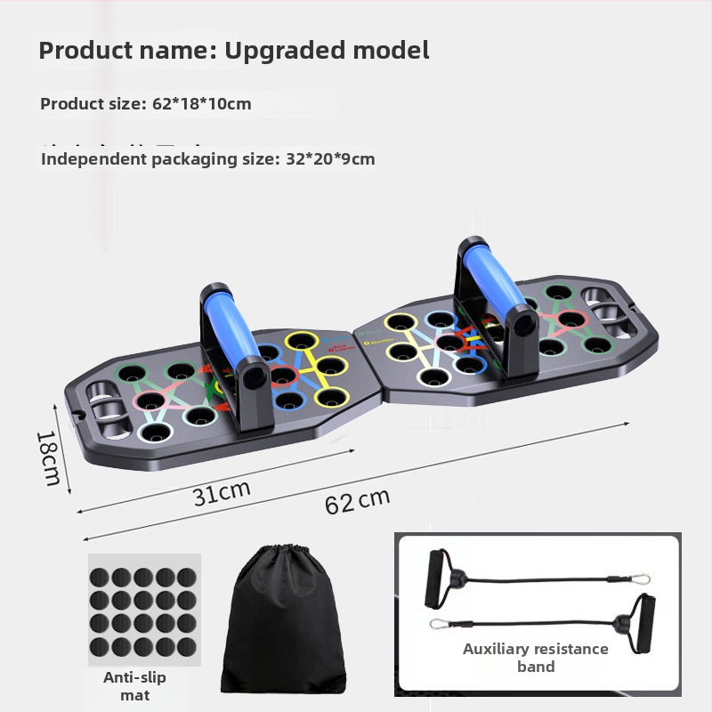 Sklopná doska na kľuky pre tréning prsných svalov – domáce fitness vybavenie, model FWC-1, rozmery 62×18×10 cm, hmotnosť 0,7 kg
