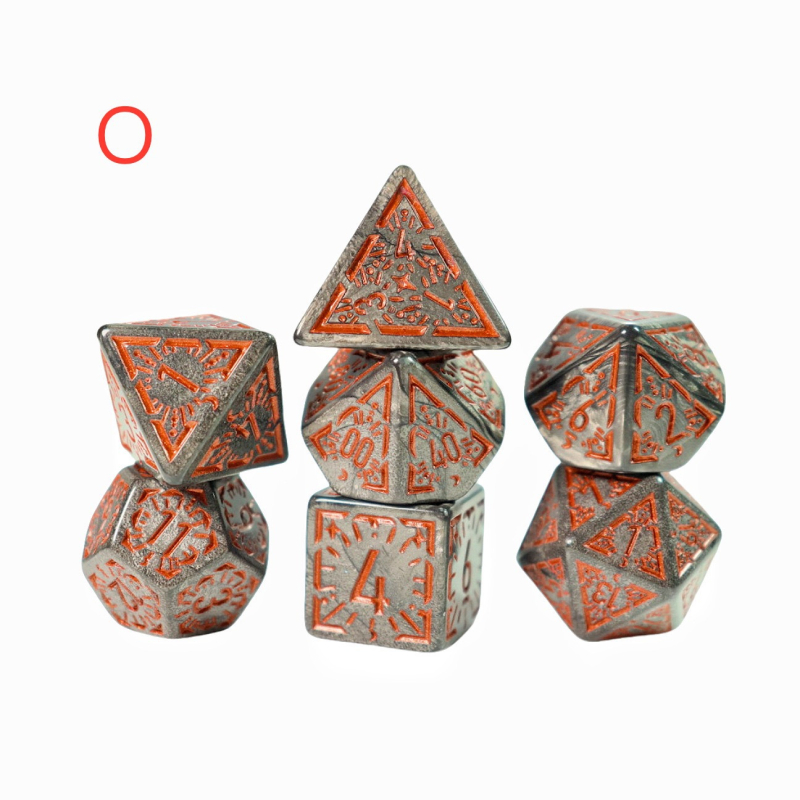 18 mm-es retro üreges, többoldalú akril dobókocka készlet, hét darab