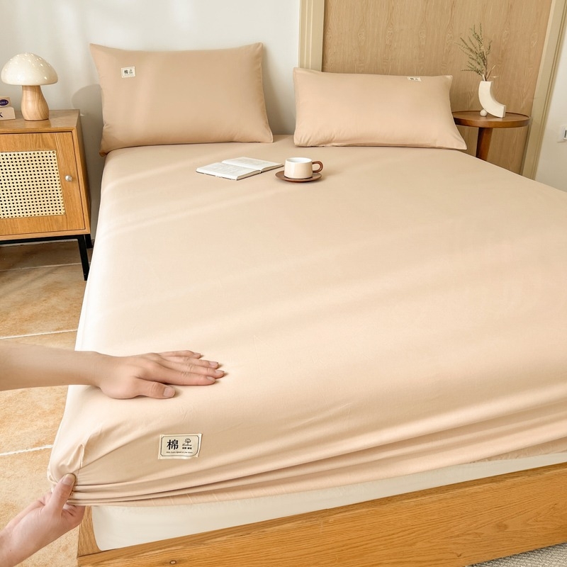 Monofarebná bavlnená napínacia plachta na matrac 2,0 m, proti prachu a špine, študentská izba
