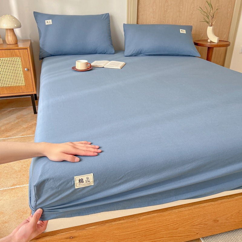 Monofarebná bavlnená napínacia plachta na matrac 2,0 m, proti prachu a špine, študentská izba