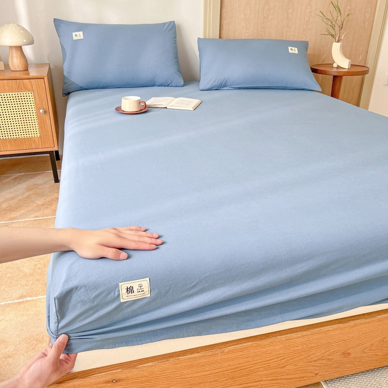Monofarebná bavlnená napínacia plachta na matrac 2,0 m, proti prachu a špine, študentská izba