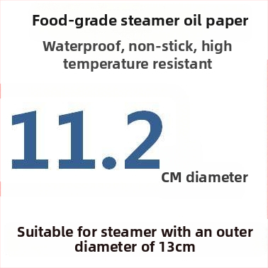 Jednorázový perforovaný parný papier s povlakom zo silikónového oleja, nepriľnavý, potravinárskej kvality, 9–65 cm