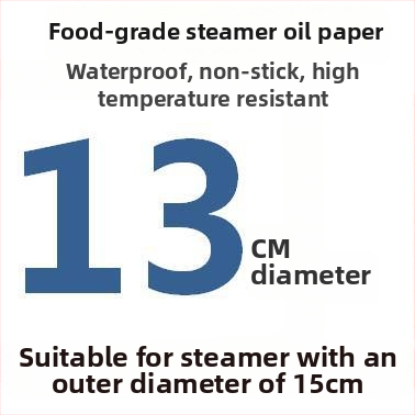 Jednorázový perforovaný parný papier s povlakom zo silikónového oleja, nepriľnavý, potravinárskej kvality, 9–65 cm