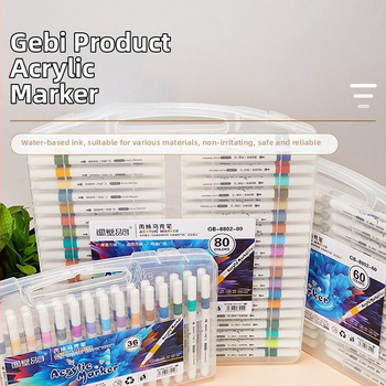 Akrilový marker pre deti, netoxický vodový marker s nepriehľadnou farbou, guľaté telo