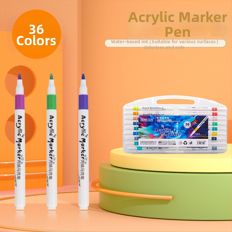 Akrilový marker pre deti, netoxický vodový marker s nepriehľadnou farbou, guľaté telo