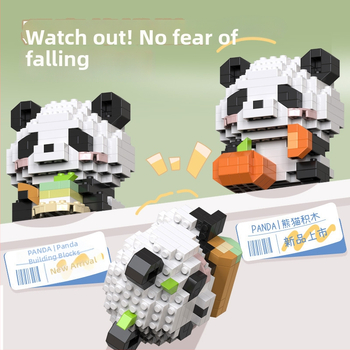 LEGO-kompatibilná sada stavebných blokov s Panda National Treasure cartoon postavičkou, ABS plast, 100-200 dielov