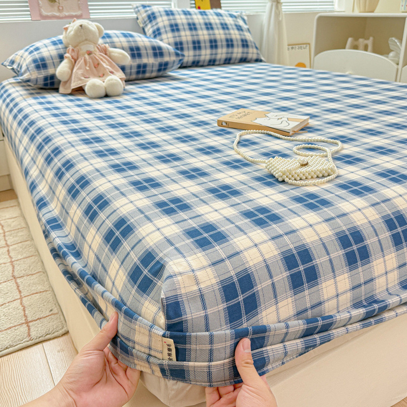 Hrubý prešívaný bavlnený placht s elastickým pásom, jeden kus, ochrana matraca a prikrývka na tatami