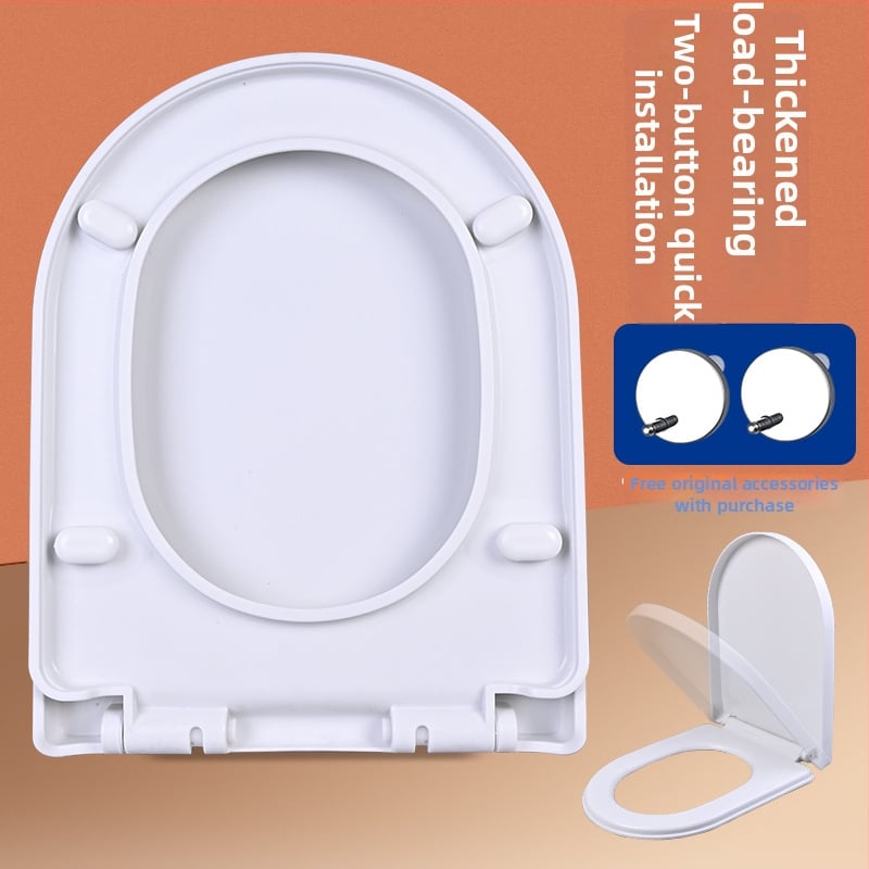 WC sedátko s dvojitým tlačidlom pre rýchle nasadenie, univerzálne, zosilnené, tvar U