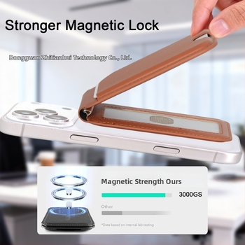 Apple MagSafe držiak kariet z PU kože, skladací kryt a magnetický stojan