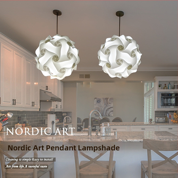 IQ light nordický moderný minimalistický dekoratívny luster na schody, jedáleň a obývaciu izbu, DIY guľová lampa s plastovým tienidlom