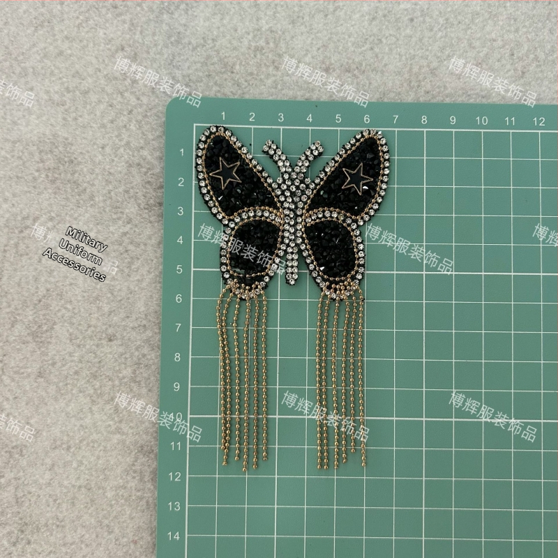 Patch s motívom motýľa zo štras, ručne vyrobené farebné teplom fixné kamene, DIY lepiace štras pre oblečenie