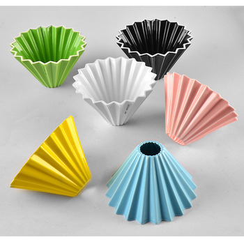 Origami keramický filter na kávu s podstavcom – prenosný drip filter pre prípravu kávy
