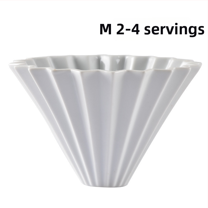 Origami keramický filter na kávu s podstavcom – prenosný drip filter pre prípravu kávy